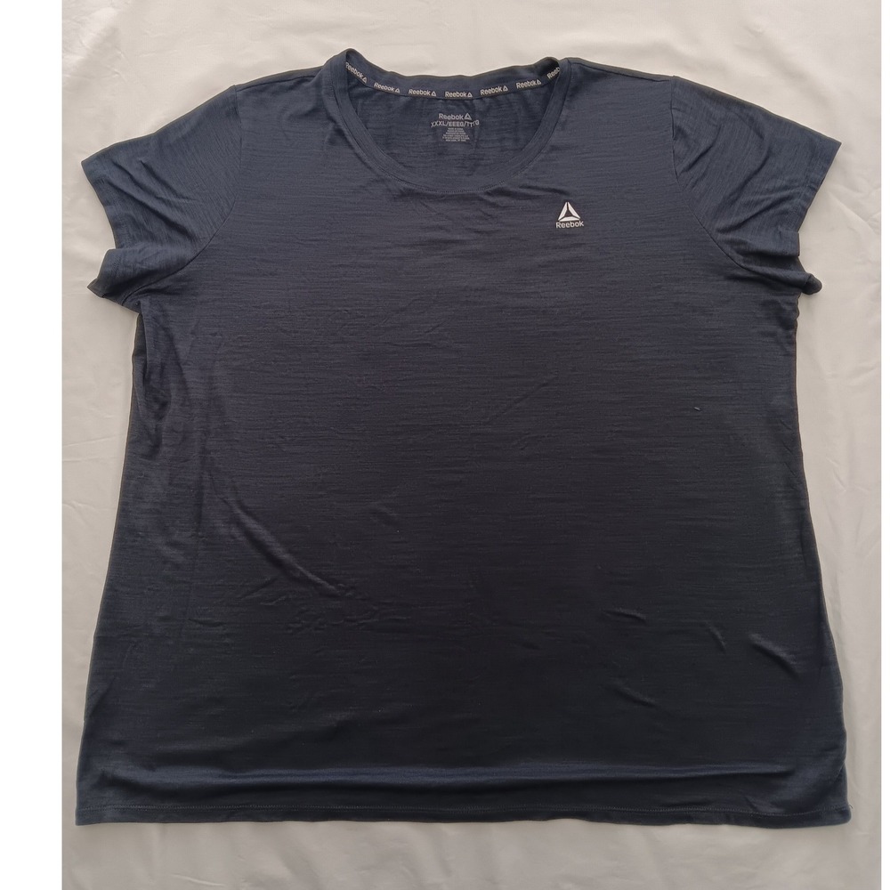 Reebok Women's XXXL 3X Athletic T Shirt Short Sleeve Performance Black